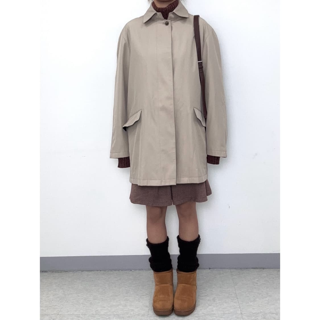 빈티지 연베이지 코트 점퍼 상품이미지1