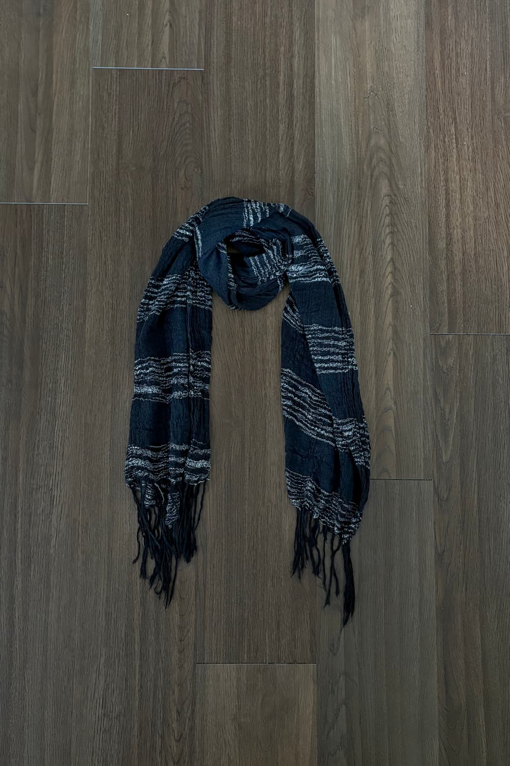 Black & White Stripe Scarf 상품이미지1