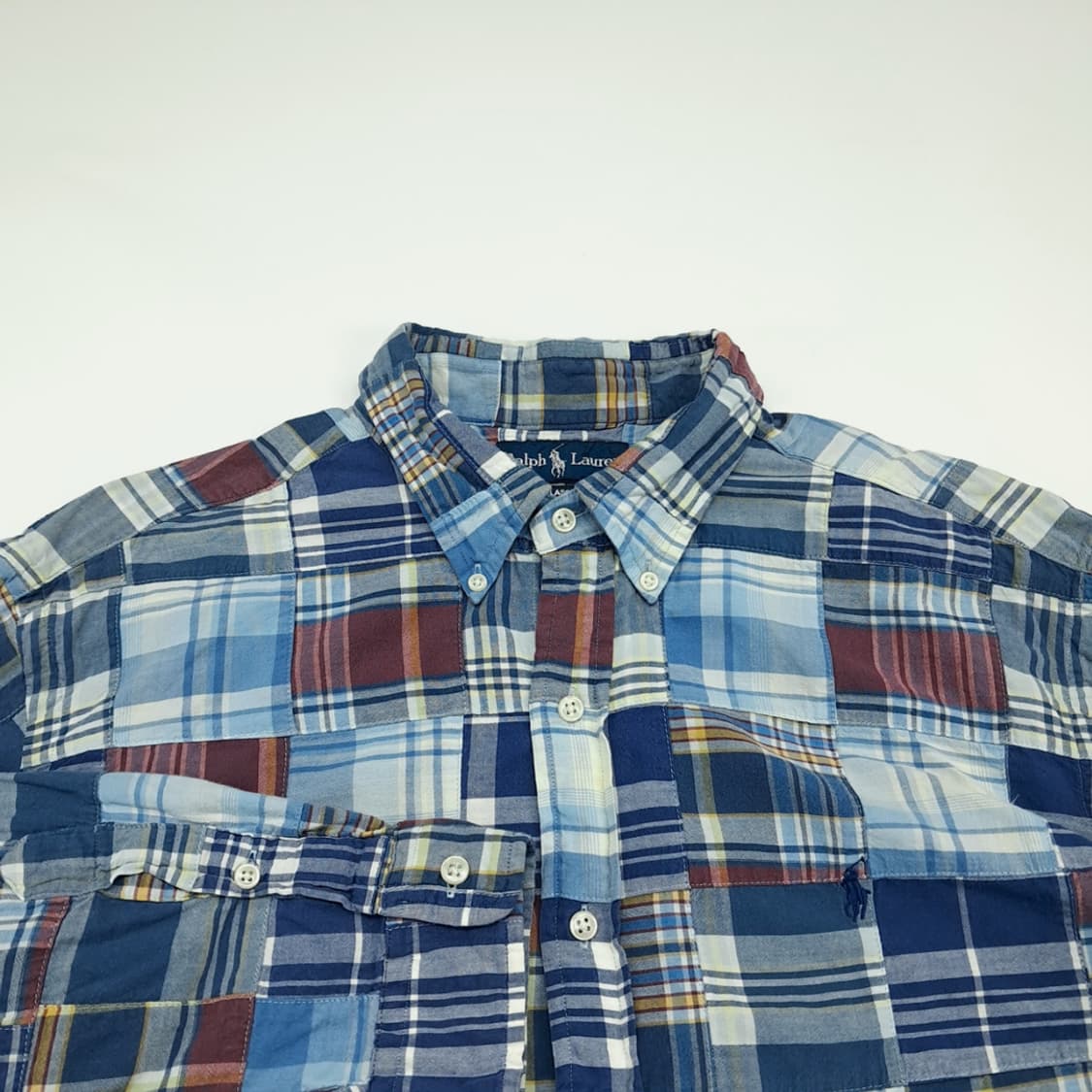Cq191 2XL 폴로 랄프로렌 패치워크 긴팔 셔츠 남방 상품이미지3