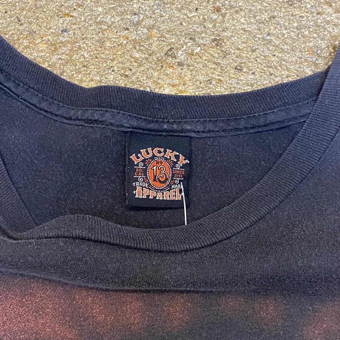 미국 빈티지 럭키13 스컬 해골 반팔티 락티셔츠 상품이미지5