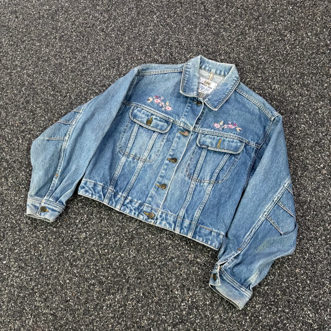 Lee 00s 플라워 데님 트러커 자켓 상품이미지1