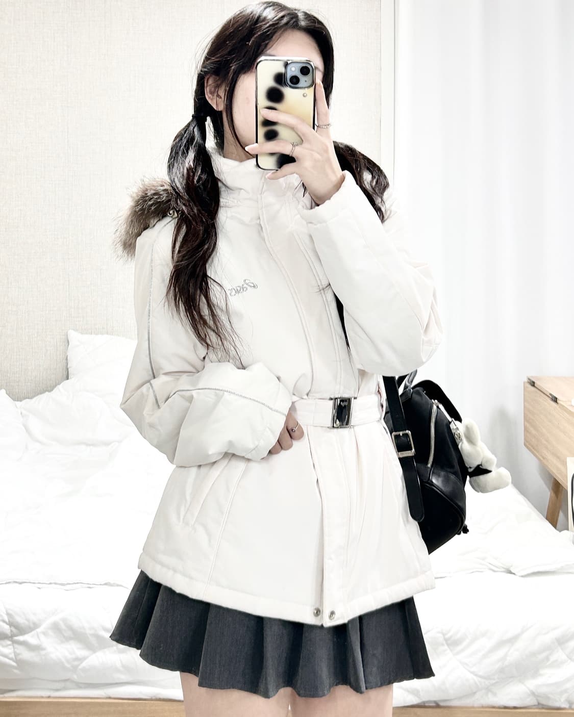 아식스 00‘s 글리터로고 울프죠 누빔자켓 상품이미지3