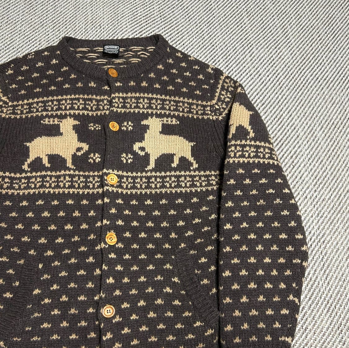 [XL] Outdoor 아웃도어 울 코위찬 브라운 니트 가디건 상품이미지2