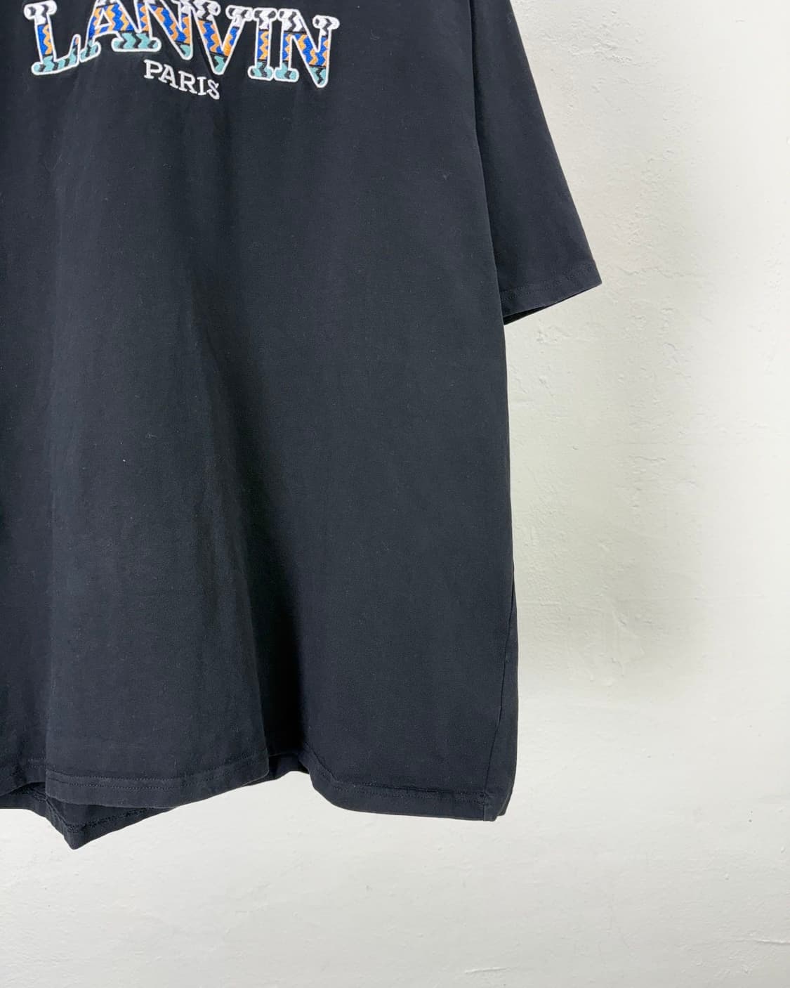 랑방 블랙 다인 로고 크루넥 하프 티셔츠 상품이미지5