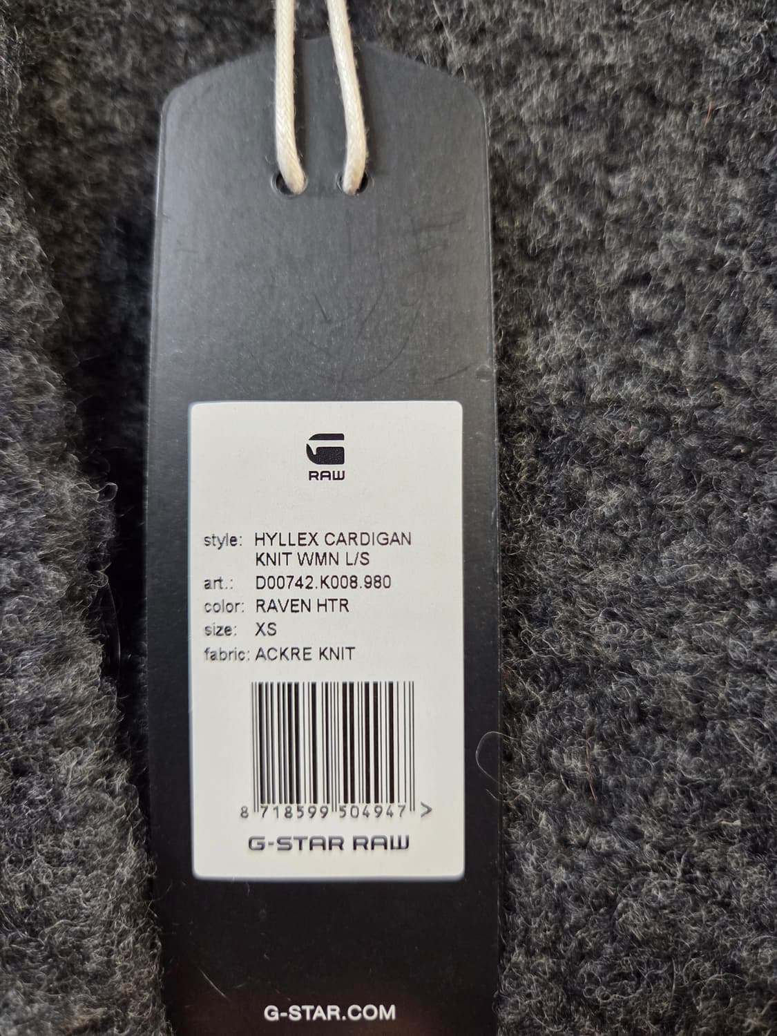 G-Star RAW 울 가디건 그레이 새상품(XS) 상품이미지6