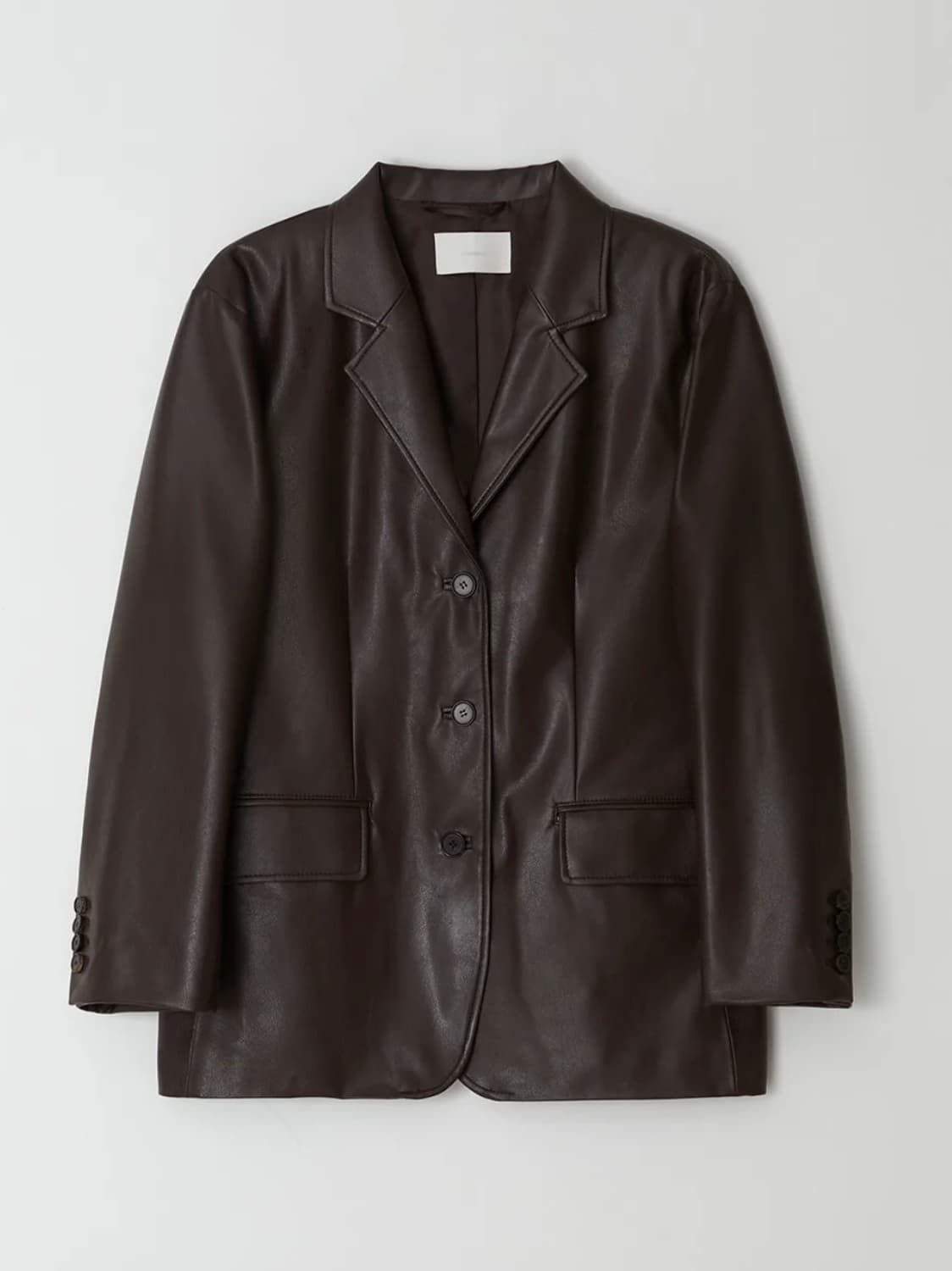 링서울 레더 싱글 자켓 브라운 상품이미지2