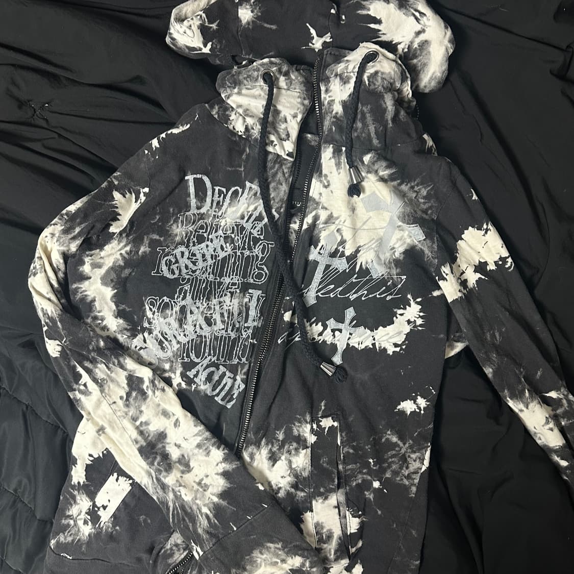 빈티지 십자가 후드집업 상품이미지2