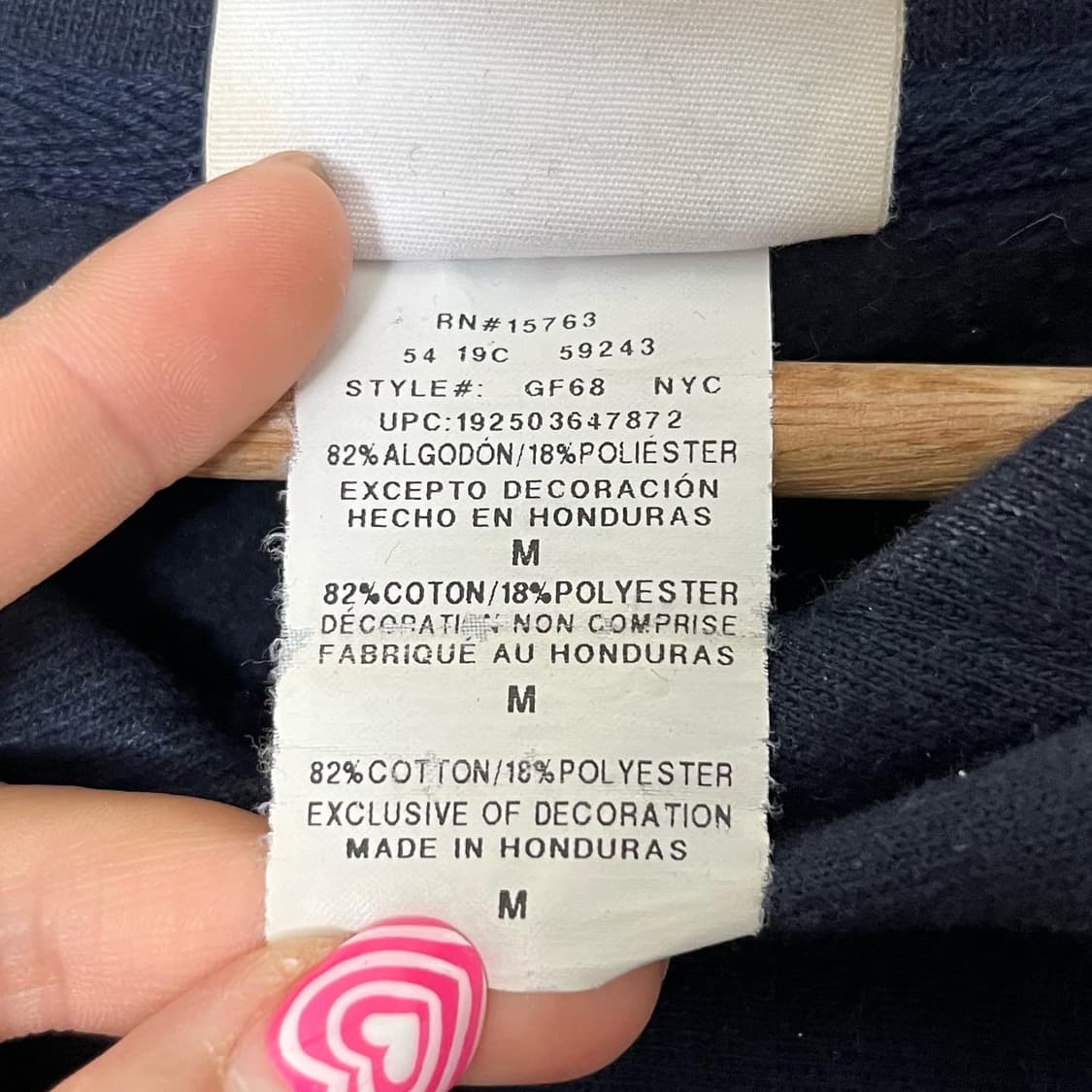 챔피온 네이비 자수로고 후드티 상품이미지8