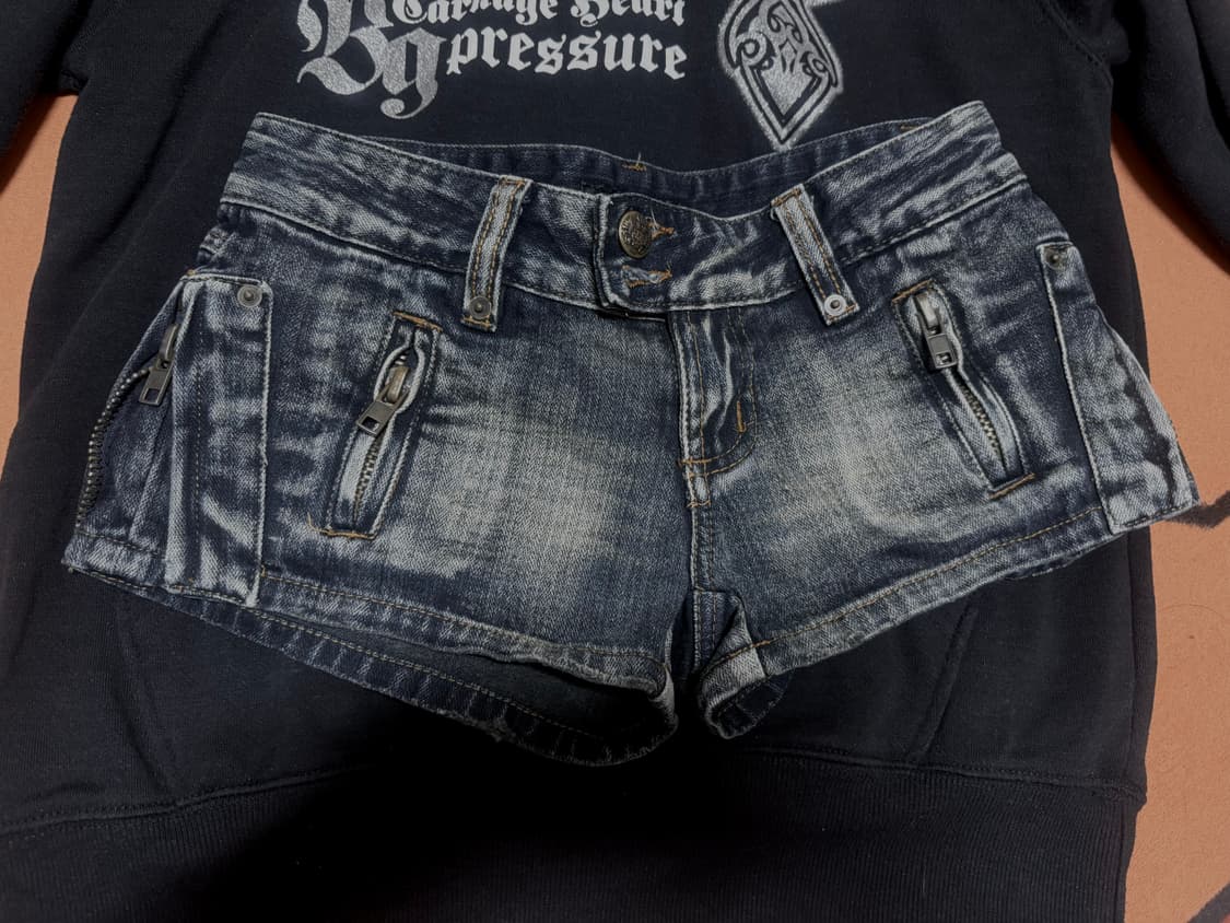빈티지 숏팬츠 후드 집업 팝 펑키 상품이미지3