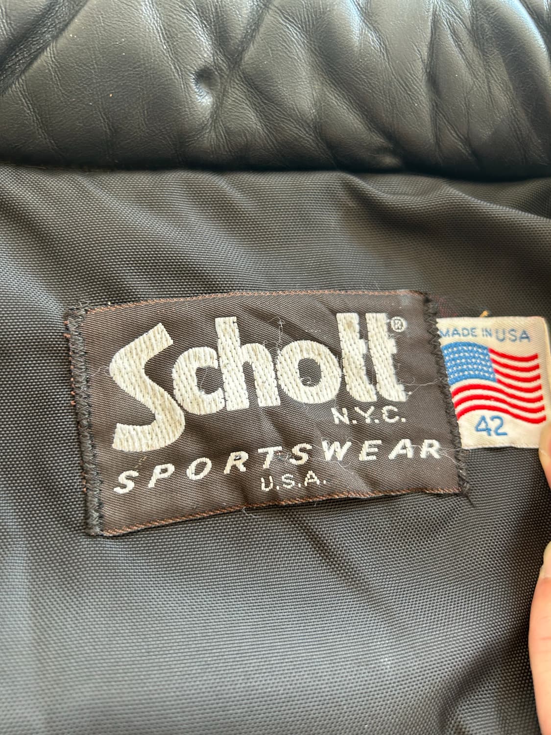 80’s Schott 555 caferacer leather jacket 상품이미지3