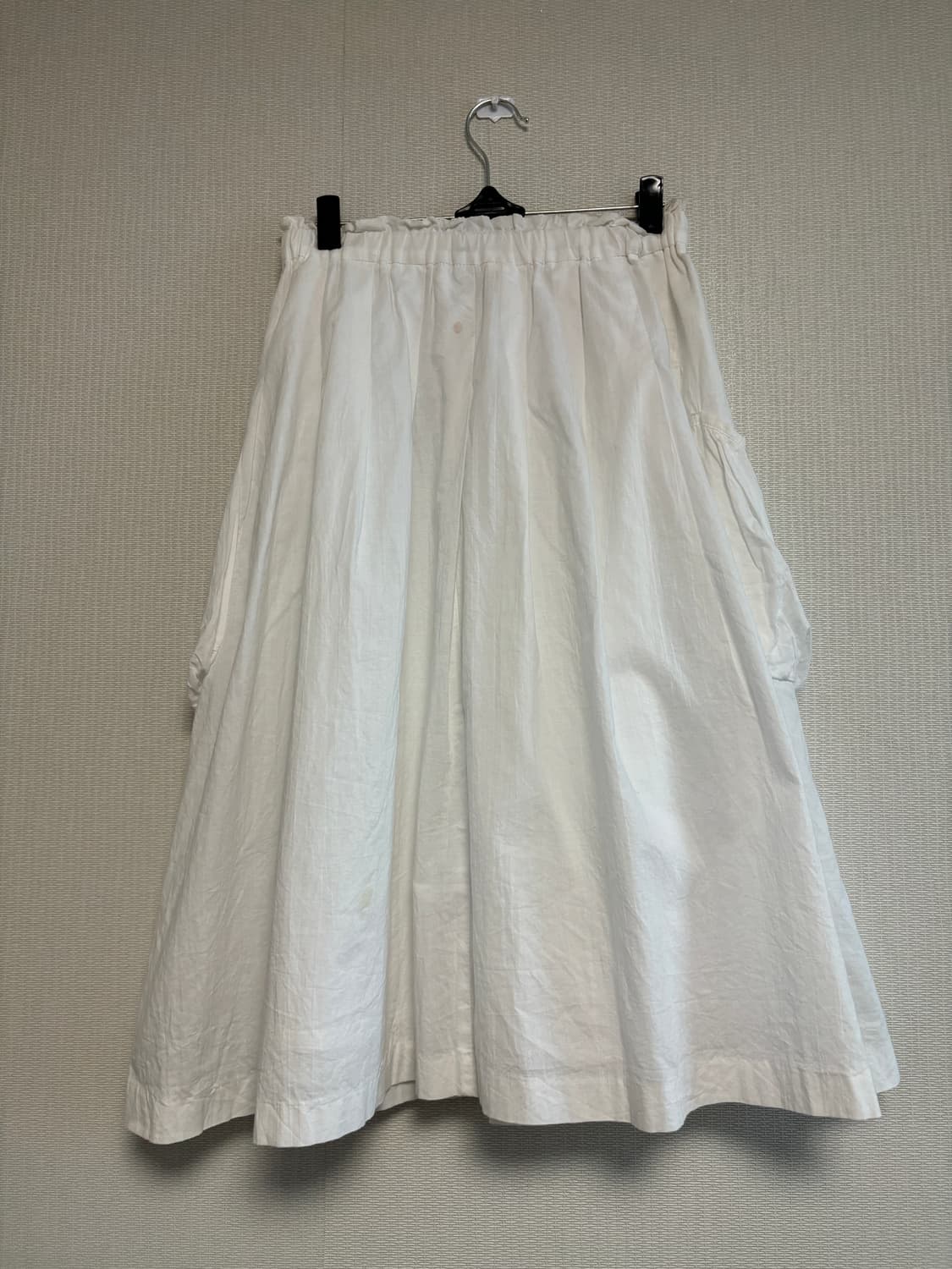 카고 밴딩 화이트 롱스커트 상품이미지4