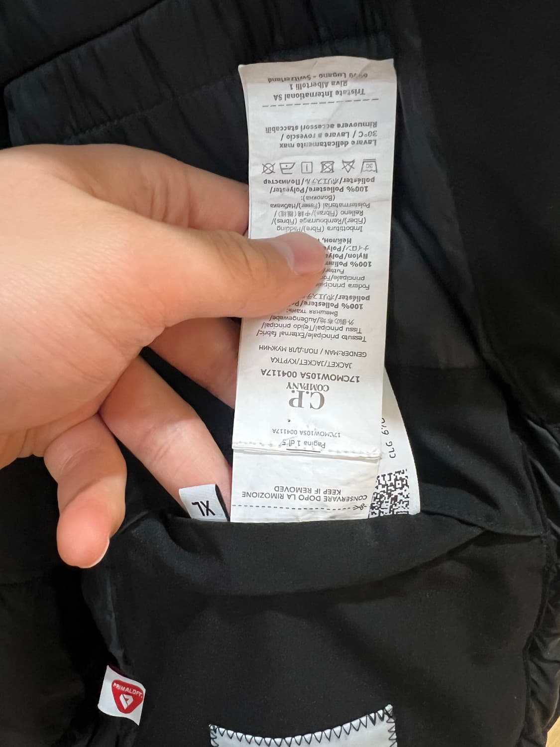 24fw cp컴퍼니 프리마로프트 패딩점퍼 xl (새상품) 상품이미지3