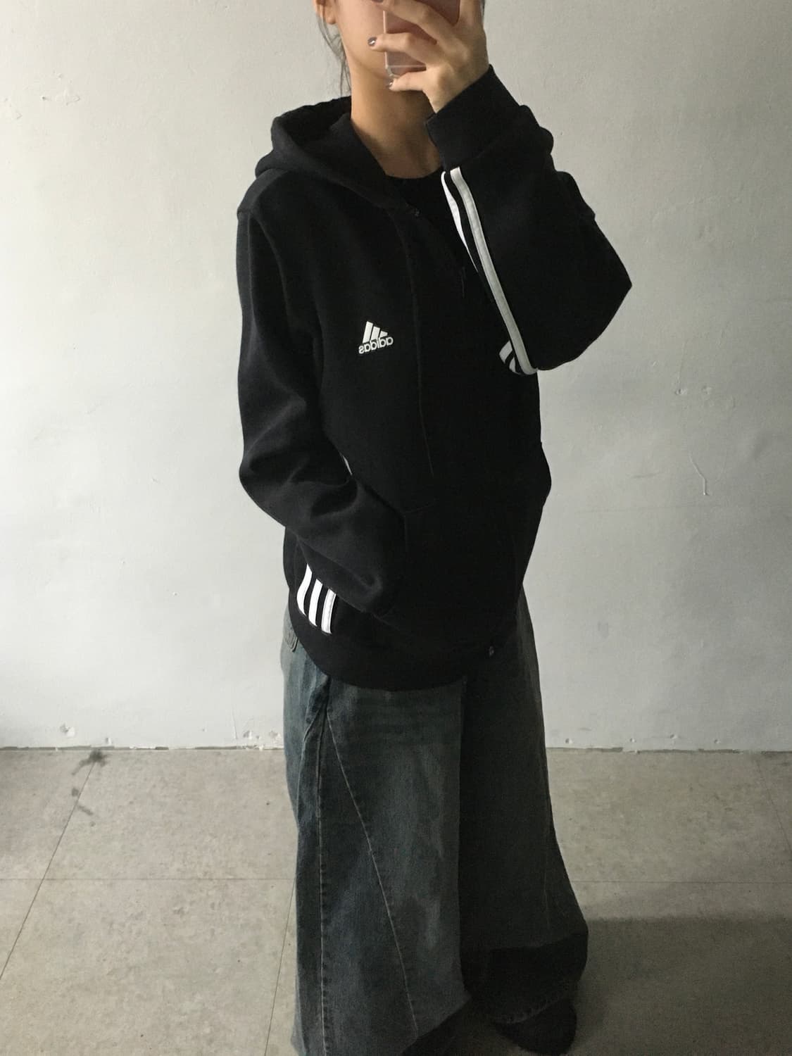 아디다스 삼선라인 후드집업 상품이미지2