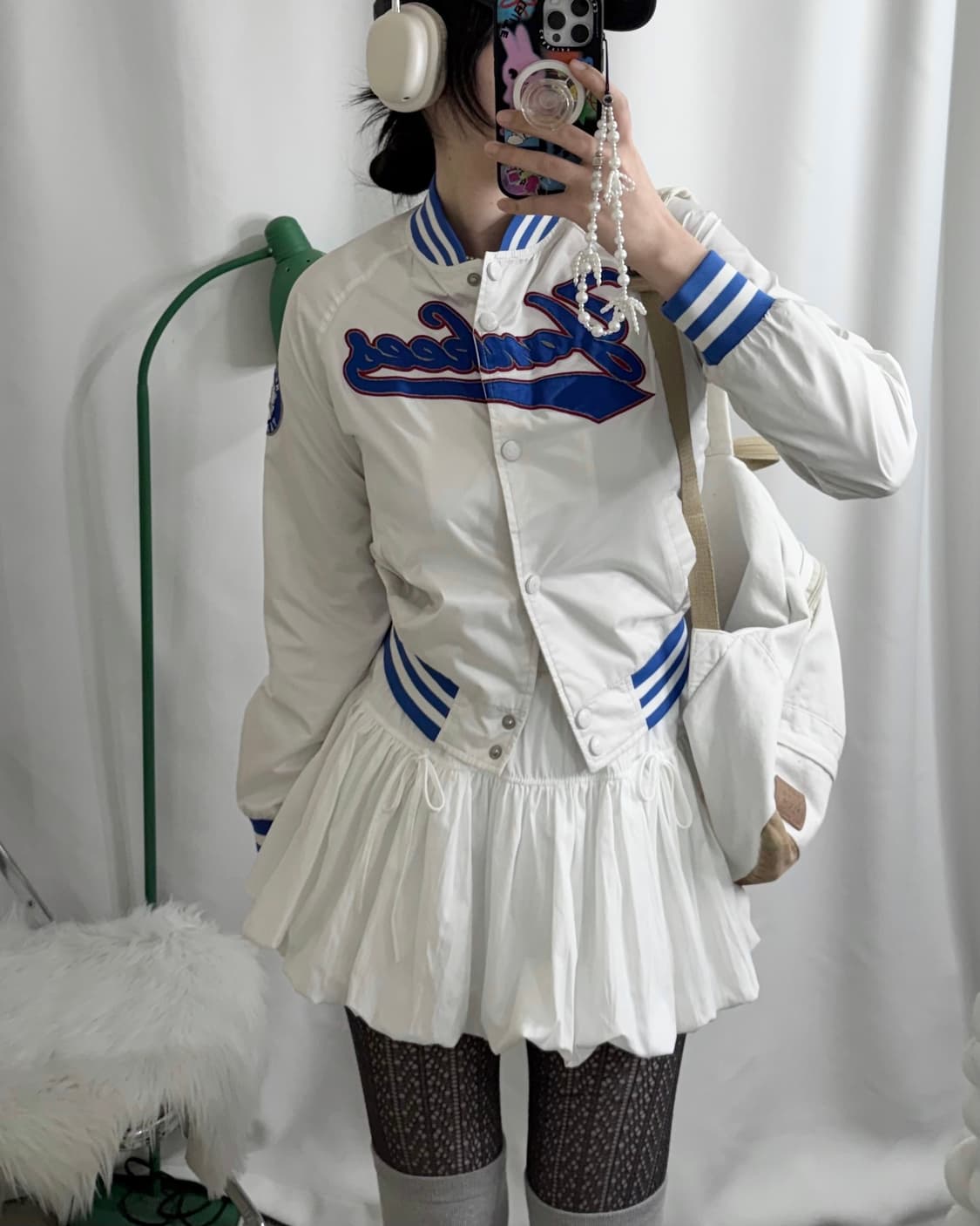 엠엘비 화이트 & 블루 양키스 야구점퍼  상품이미지5