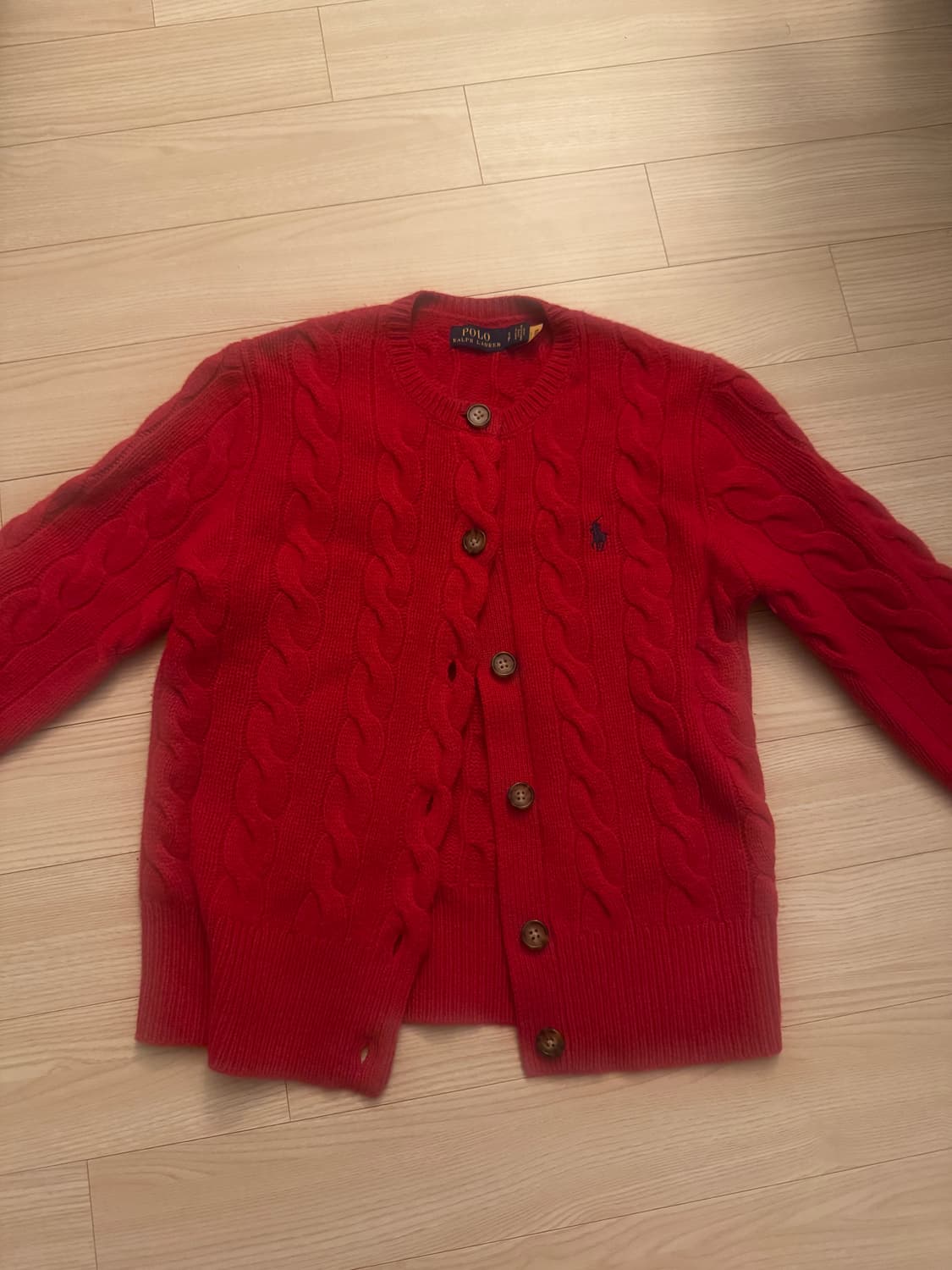 폴로 케이블 울 캐시미어 가디건 상품이미지1