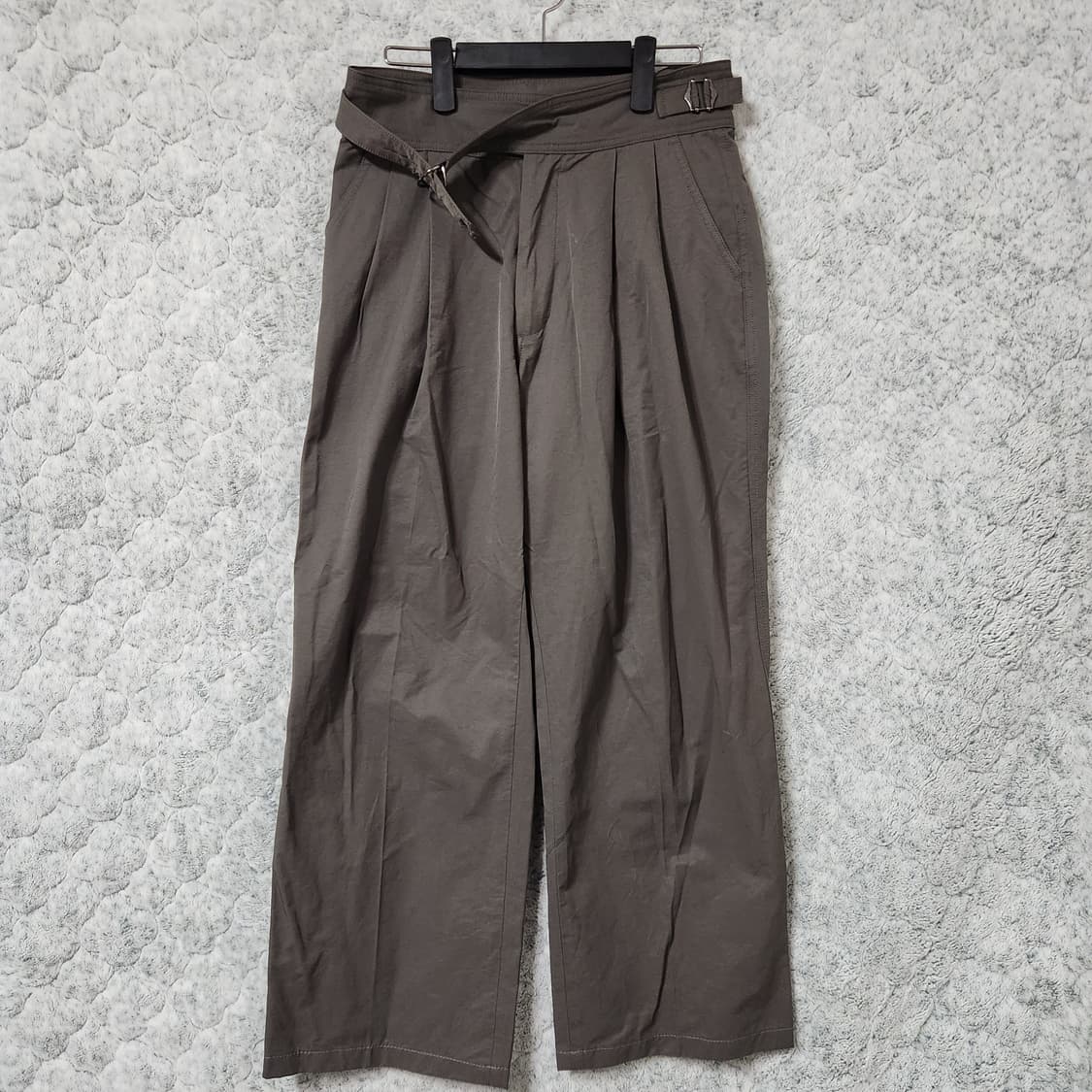 H622 [1] 디미트리블랙 투턱 와이드 팬츠 바지 상품이미지1