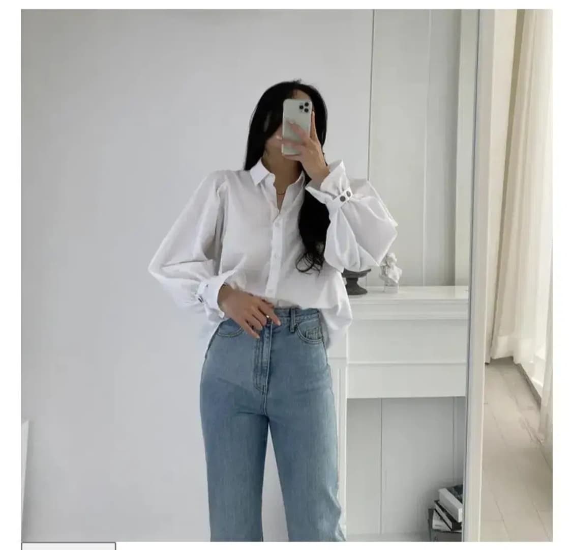 러블리소매퍼프셔츠블라우스벌룬카라심플박시아방핏긱시크모리걸남친셔츠정장 상품이미지1