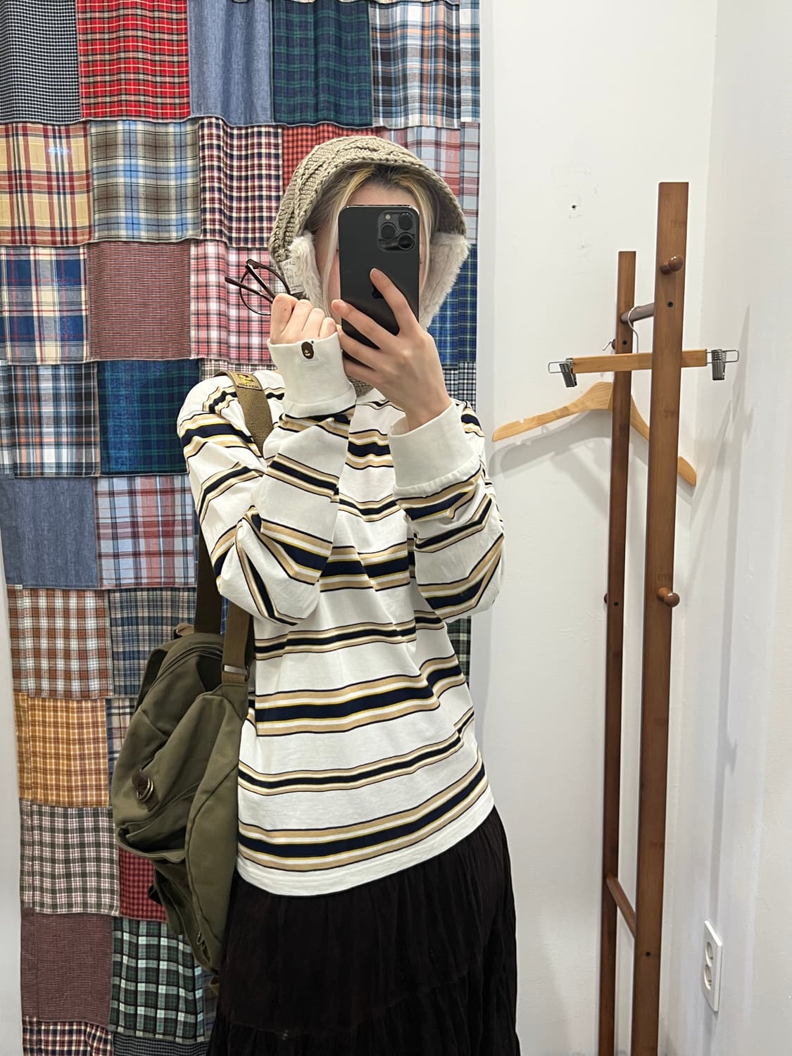 베이프 화이트 스트라이프 롱 슬리브 상품이미지4