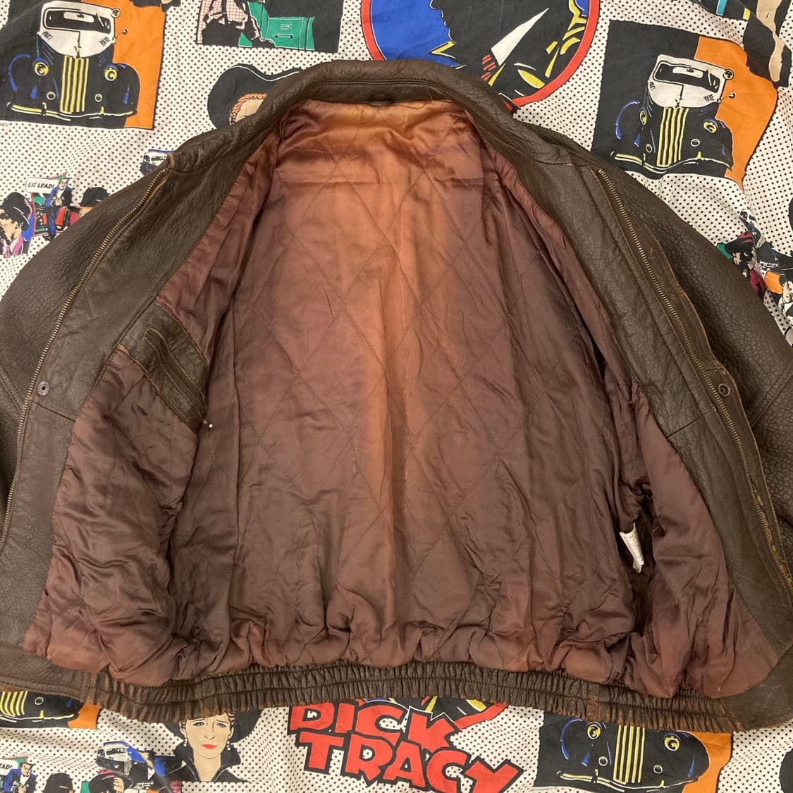 80s~90s 일본 빈티지 a2 a-2 양가죽 레더자켓 상품이미지5