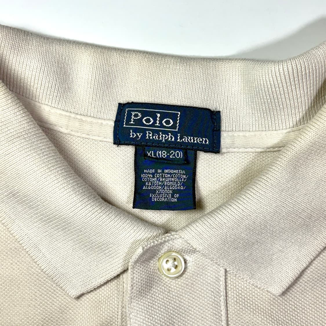 폴로 크림 화이트 PK셔츠 M 상품이미지4