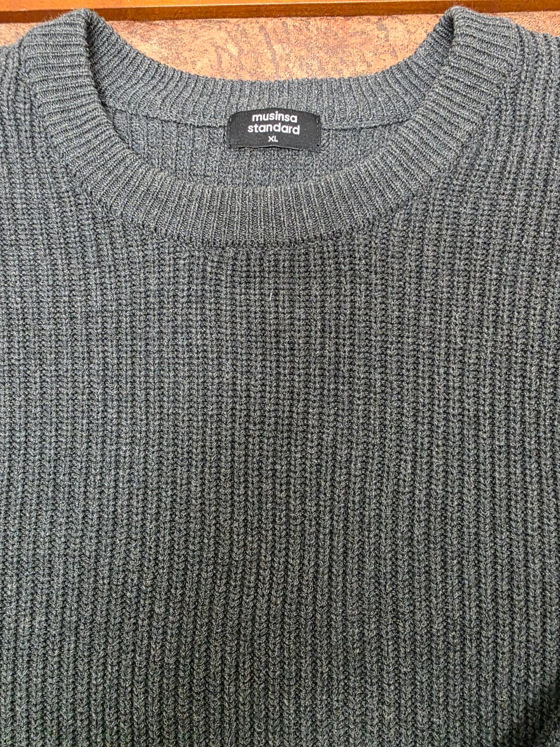 무신사스탠다드 라운드넥 골지 니트 XL 상품이미지3