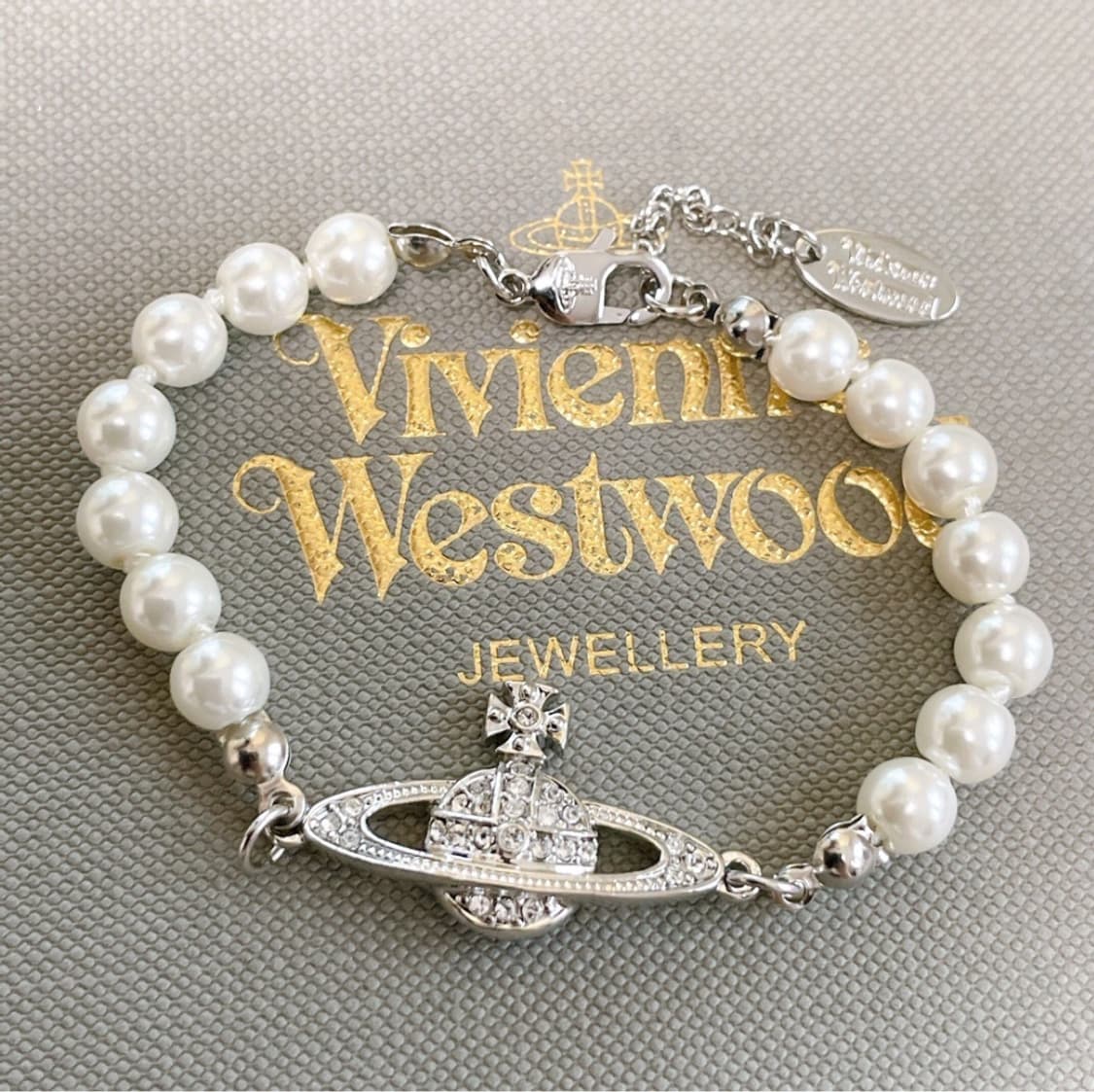 비비안웨스트우드 아카이브 바스릴리프 orb 진주 펄 브레이슬릿 팔찌 상품이미지1