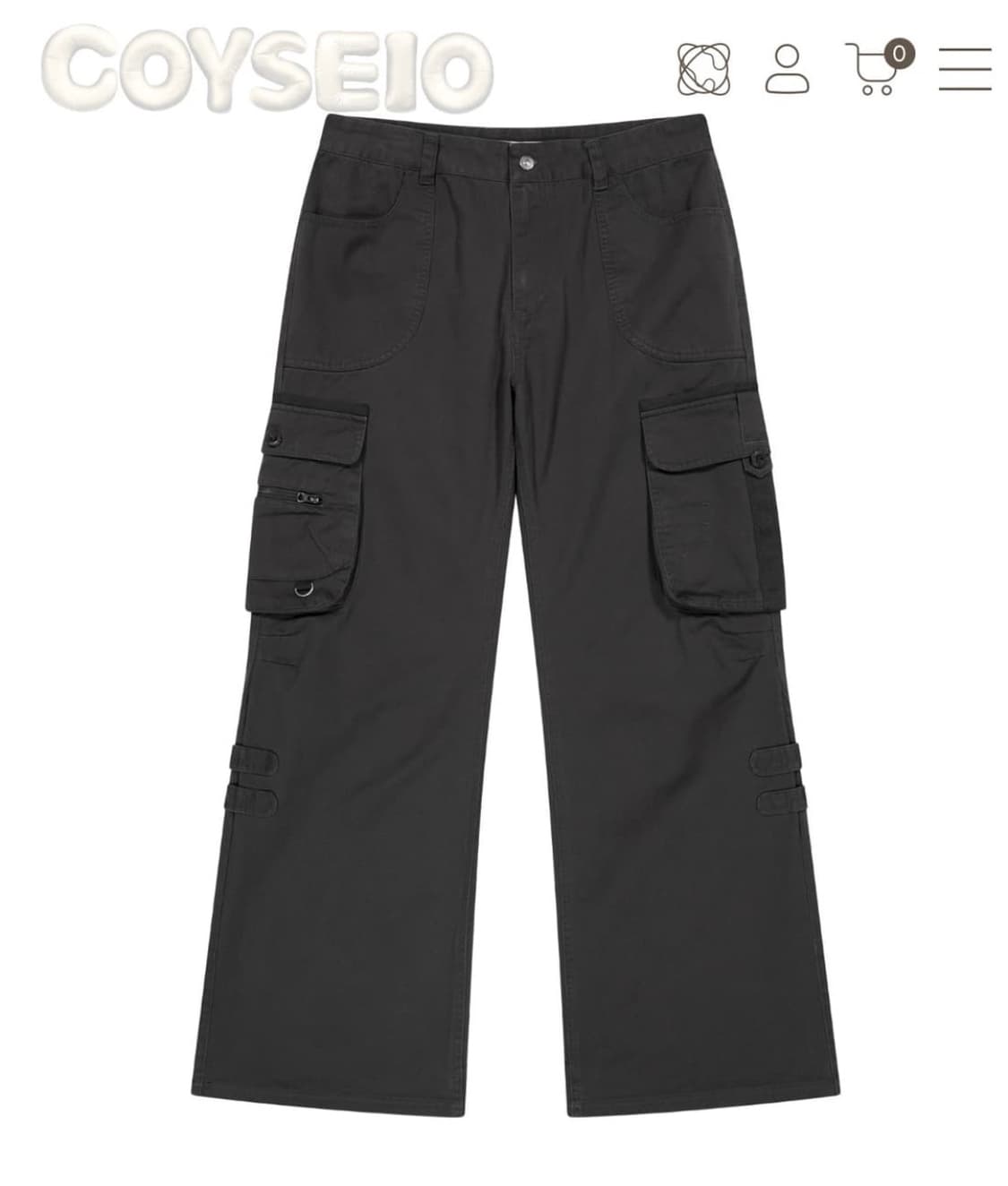 coyseio  BIG POCKET CARGO PANTS CHARCOAl 상품이미지1