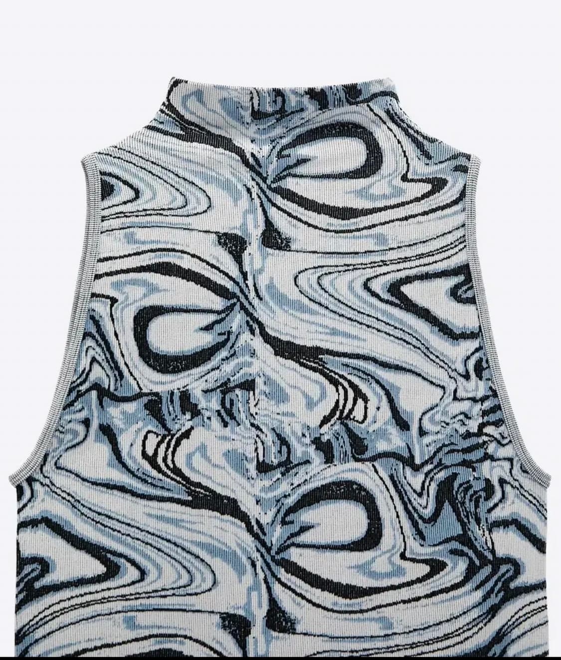 ZARA 자라 자카드 홀터넥 원피스, 자라 홀터넥 원피스 상품이미지6