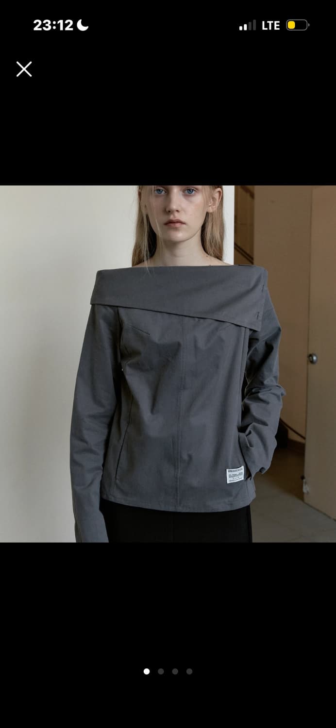 시눈 오프숄더 블라우스 (차콜) 상품이미지1