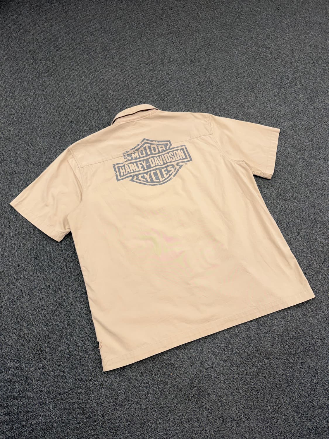 XL) 할리데이비슨 빈티지 프린팅 프런트 반팔 셔츠 상품이미지4
