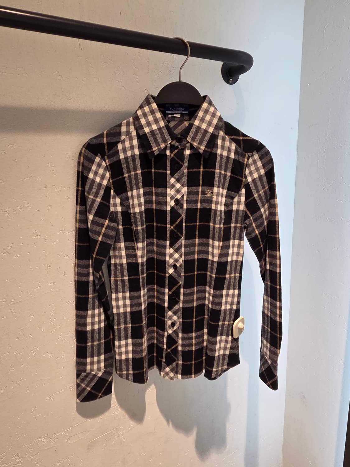 BURBERRY 버버리 블랙 노바체크셔츠💯 상품이미지1