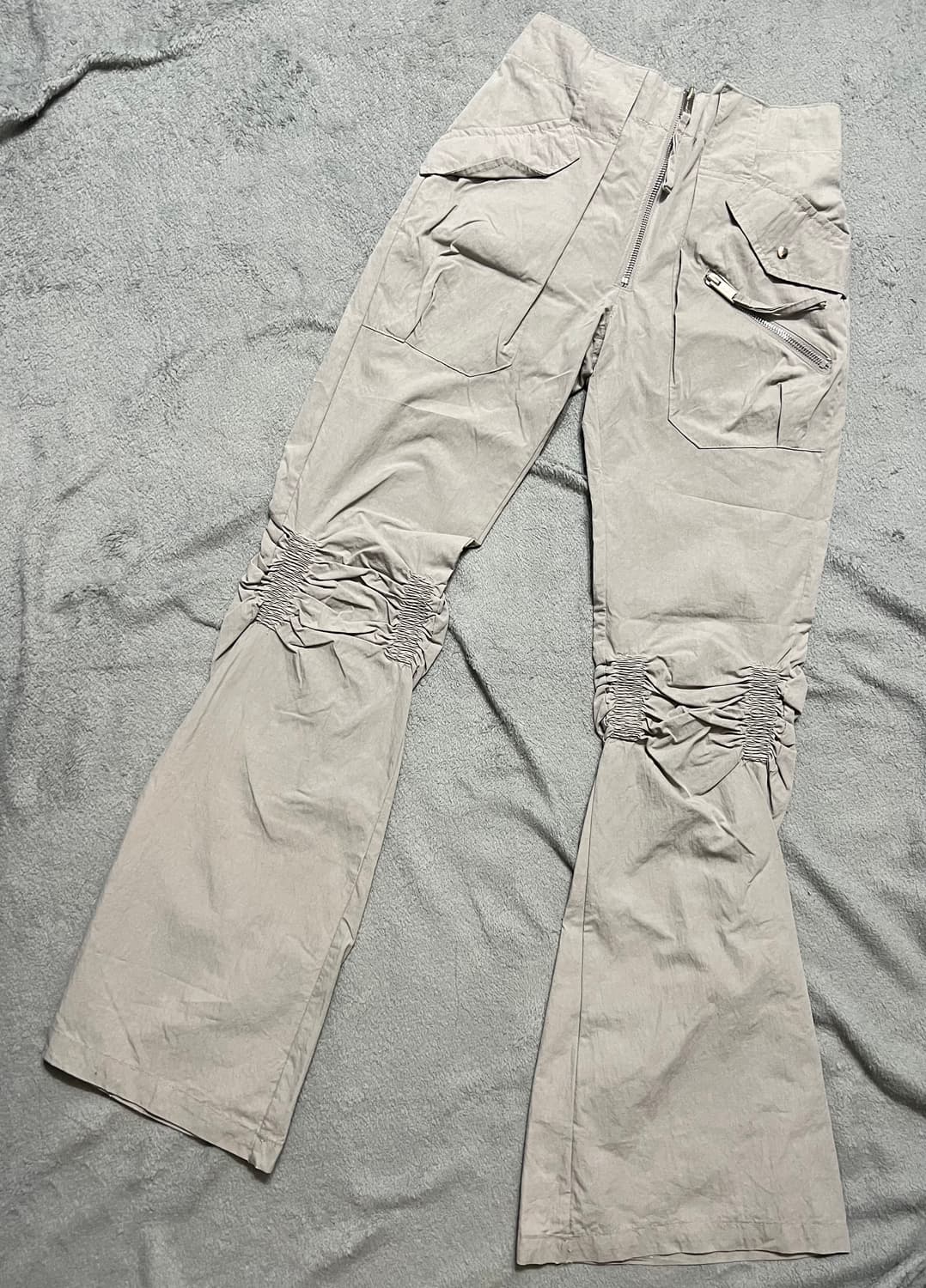 나체 나일론 플레어 팬츠 그레이 0 상품이미지2