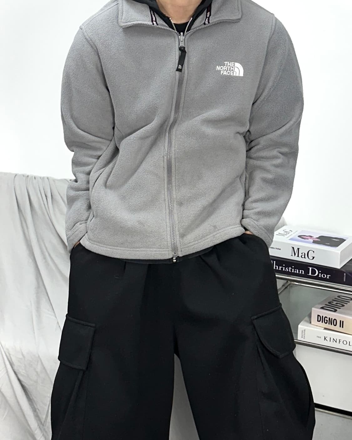 노스페이스 그레이 플리스 자켓 M 상품이미지1