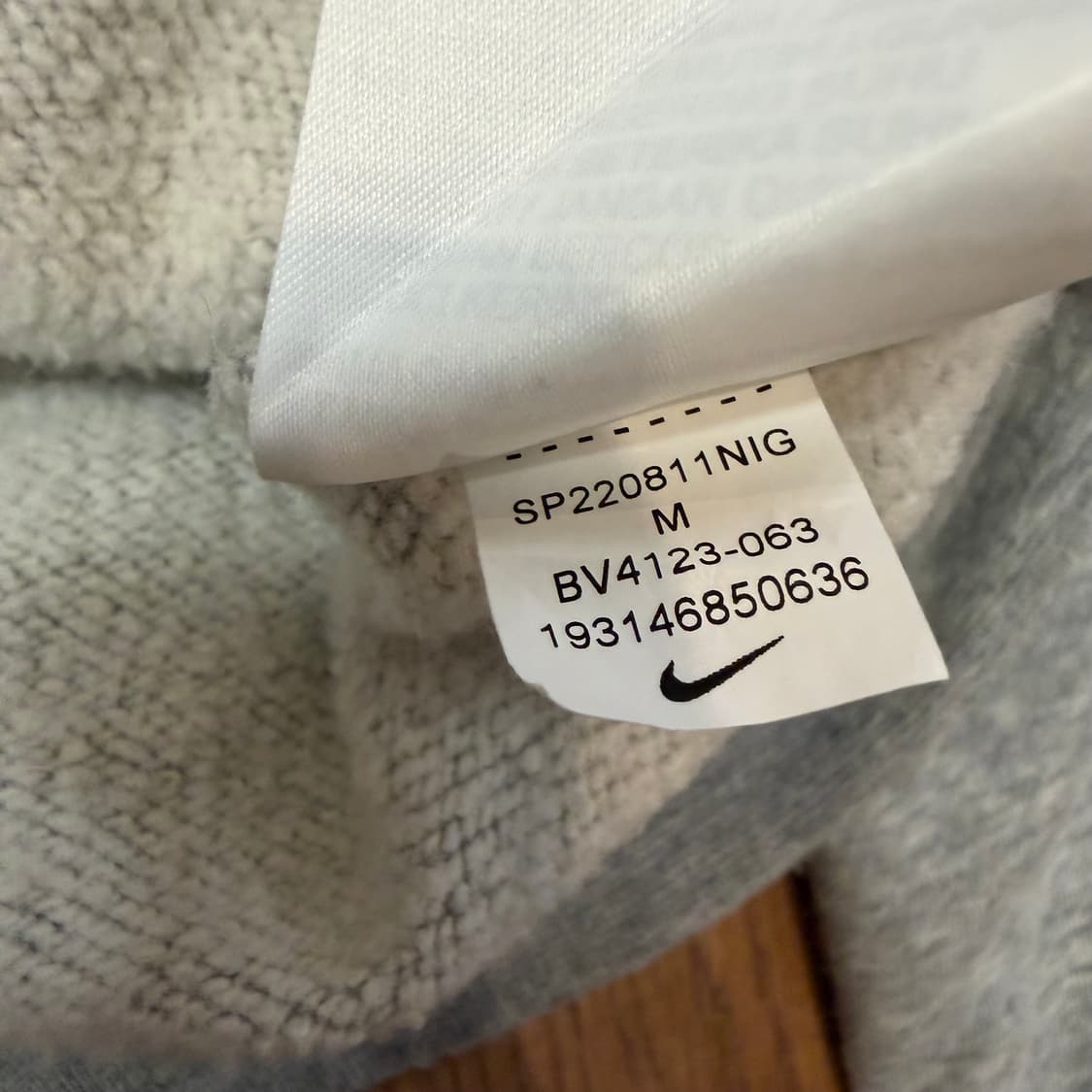 Nike 솔로 스우시 그레이 후드 집업  상품이미지4