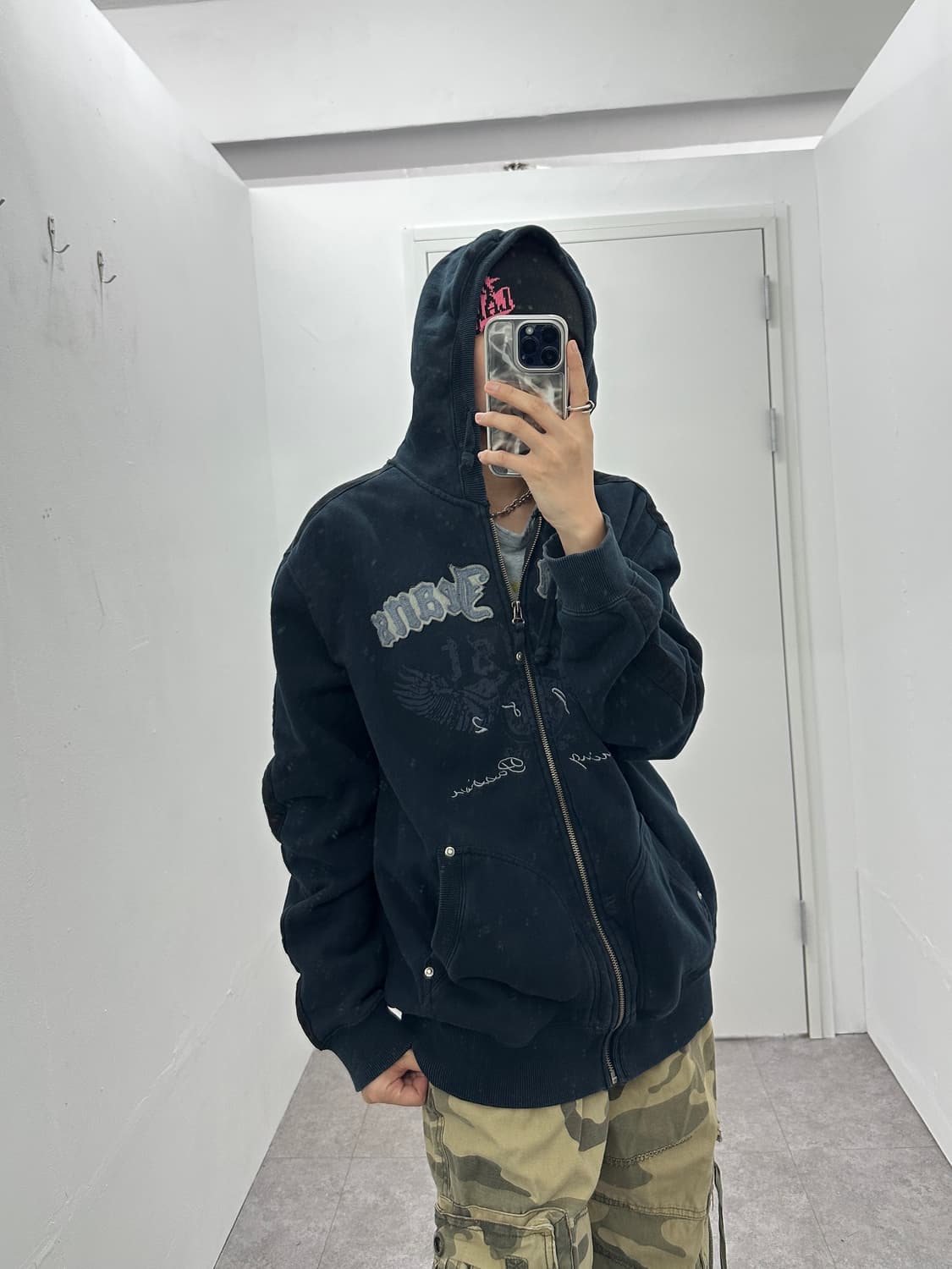 INTOIN gothic wing printing hood zip up  상품이미지2