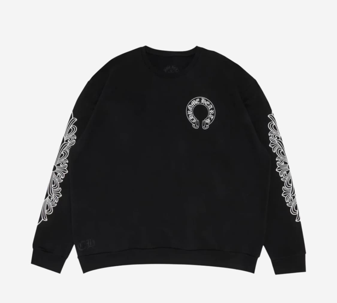 크롬하츠 맨투맨 블랙 L (100-105) 상품이미지2