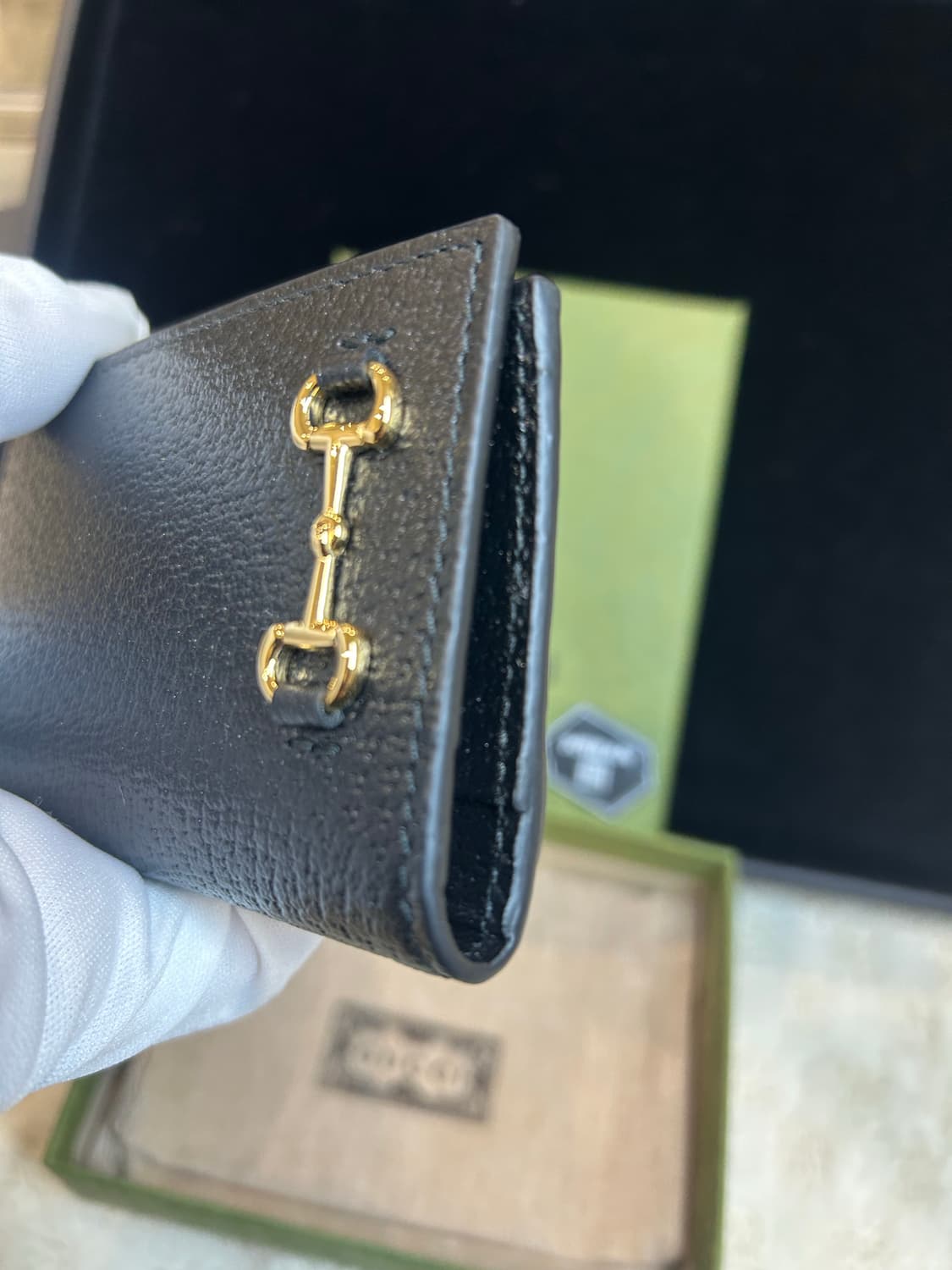 [정품/중고] 구찌 홀스빗 레더 명함지갑 상품이미지3