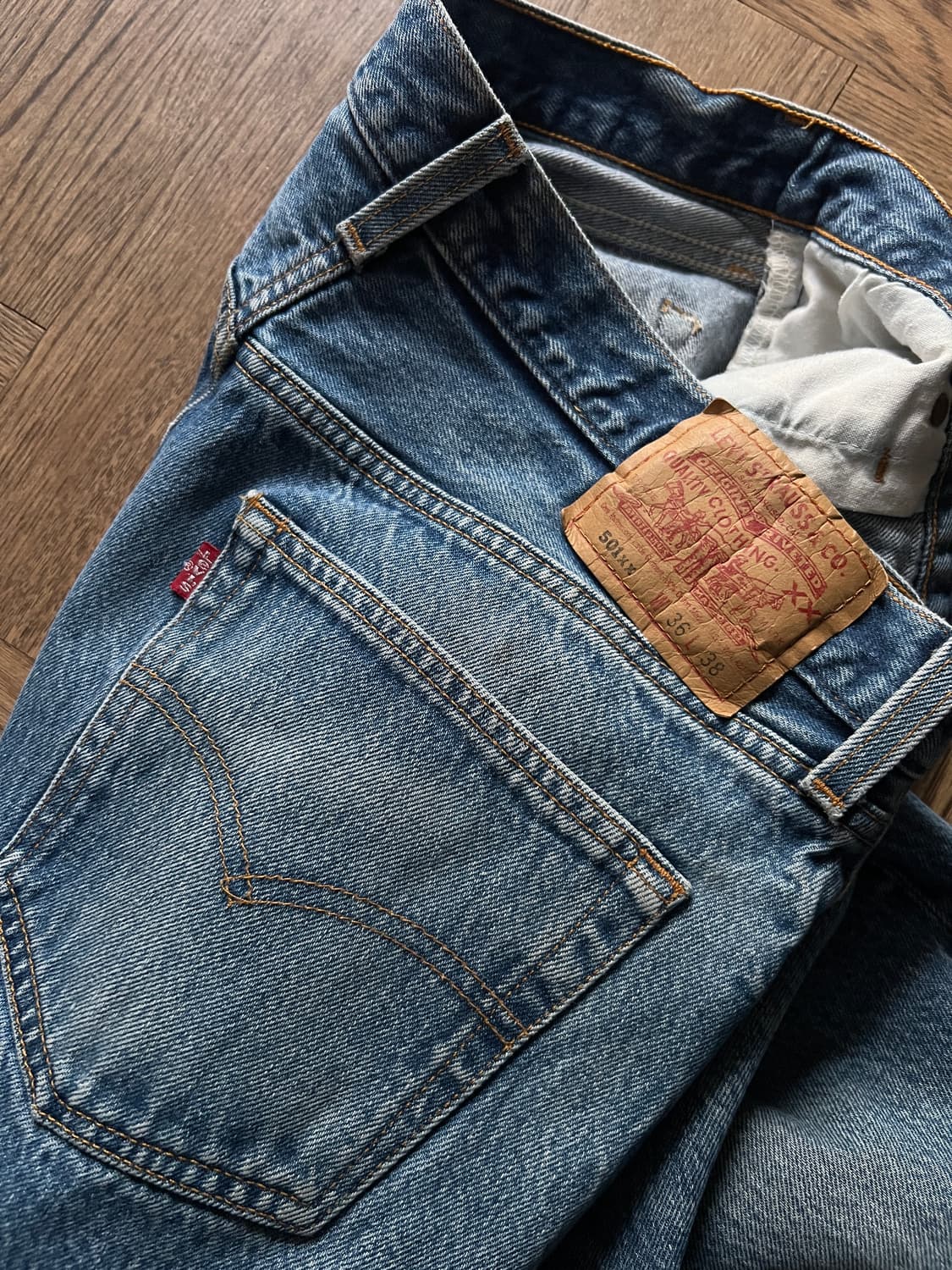 [36]00's 리바이스 501XX 발렌시아 555 팩토리 데님 팬츠 상품이미지7