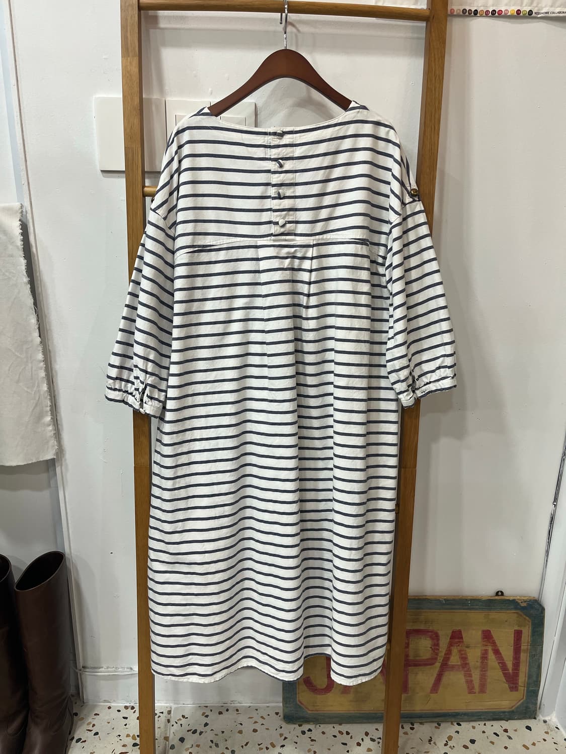 모리걸 무드 스트라이프 코튼 원피스 상품이미지2