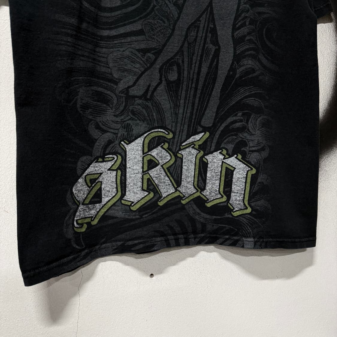 VTG 빈티지 아트 풀 프린팅 고스 락 펑크 반팔 티셔츠 상품이미지5