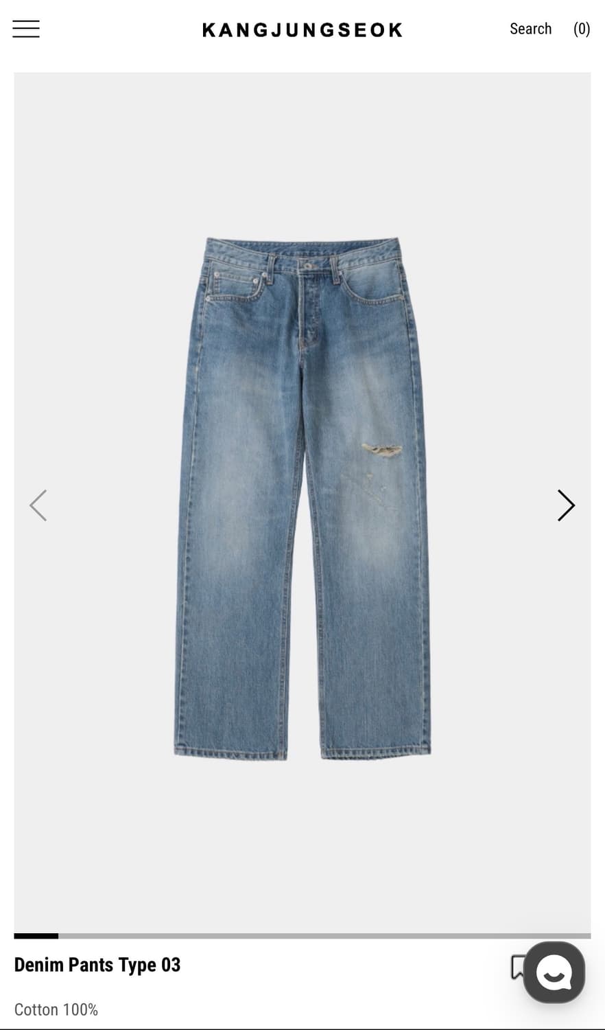 (구매) 강정석 타입3 데님 연청 34사이즈 구합니다 상품이미지1