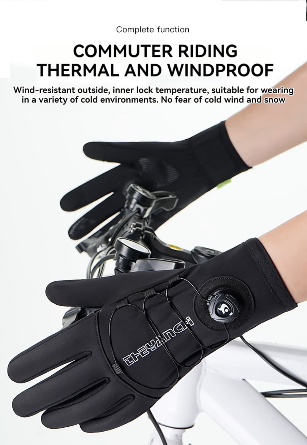 남녀 겨울용 자전거 방풍 방수 터치스크린 장갑 상품이미지8