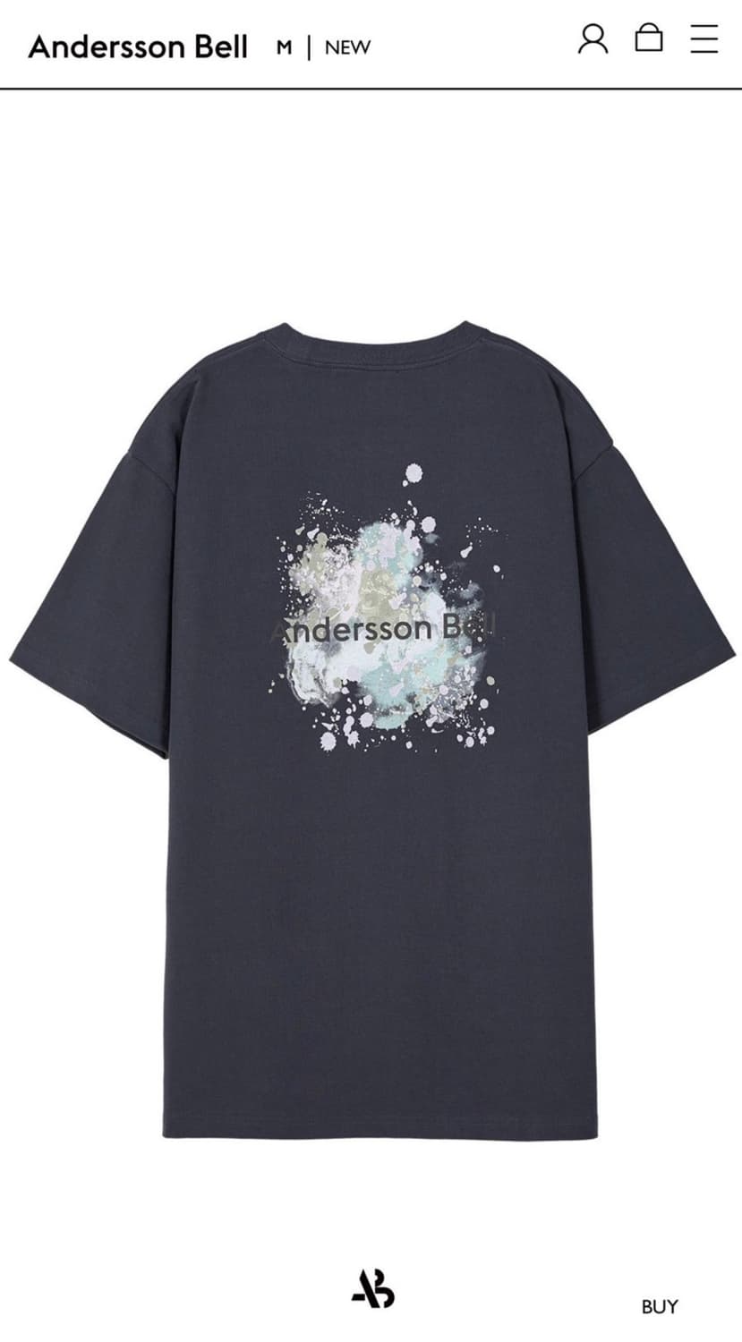 앤더슨벨 스플래터 반팔 차콜 상품이미지1