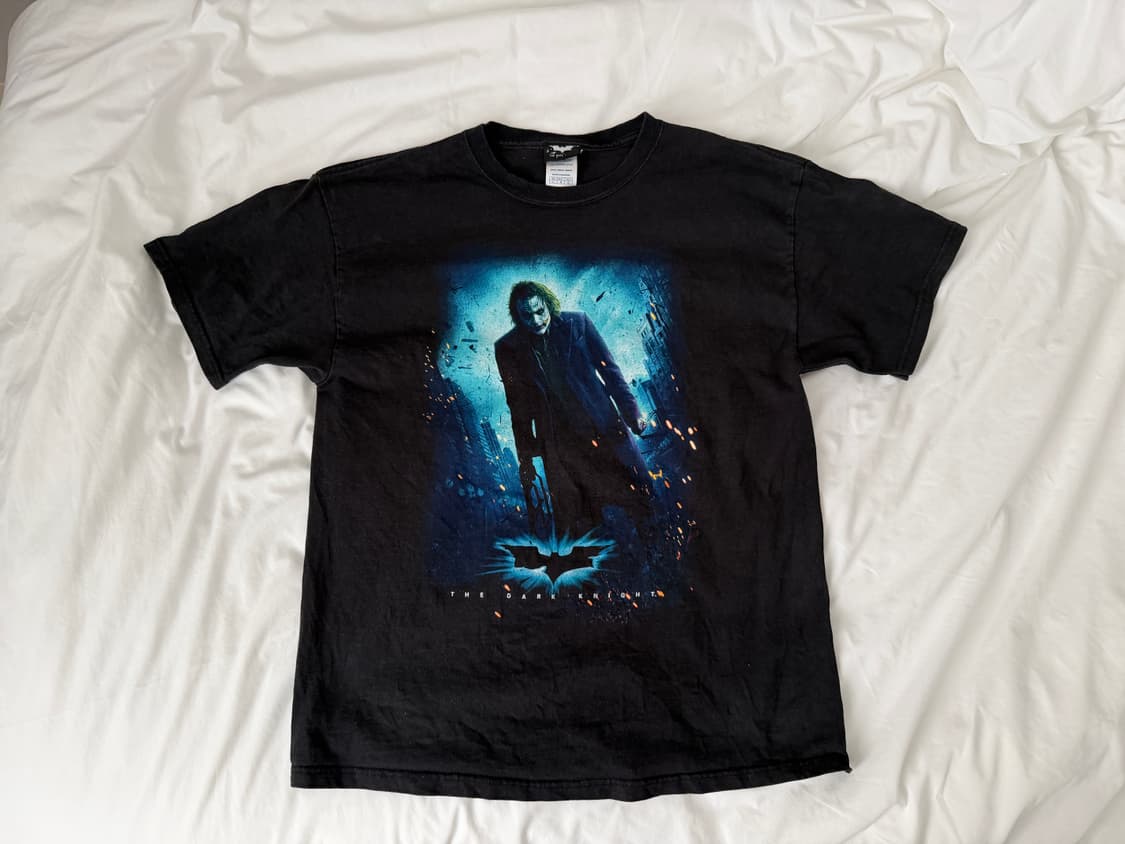 [L] 00‘s 빈티지 다크나이트 프로모션 조커 티셔츠 상품이미지1