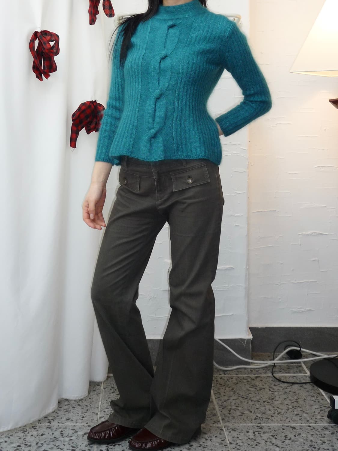 aqua teal knit 상품이미지2