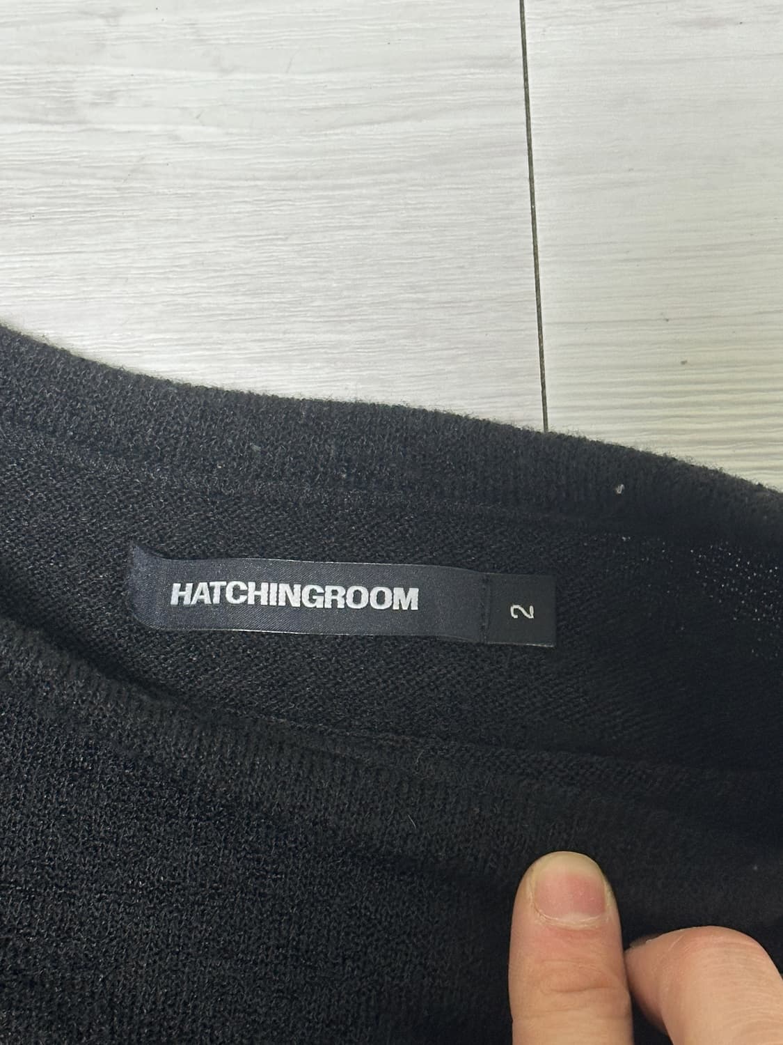 해칭룸 긴팔 티셔츠 니트재질 상품이미지5