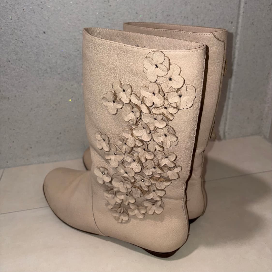 빈티지 양가죽 플로럴 부츠 상품이미지3
