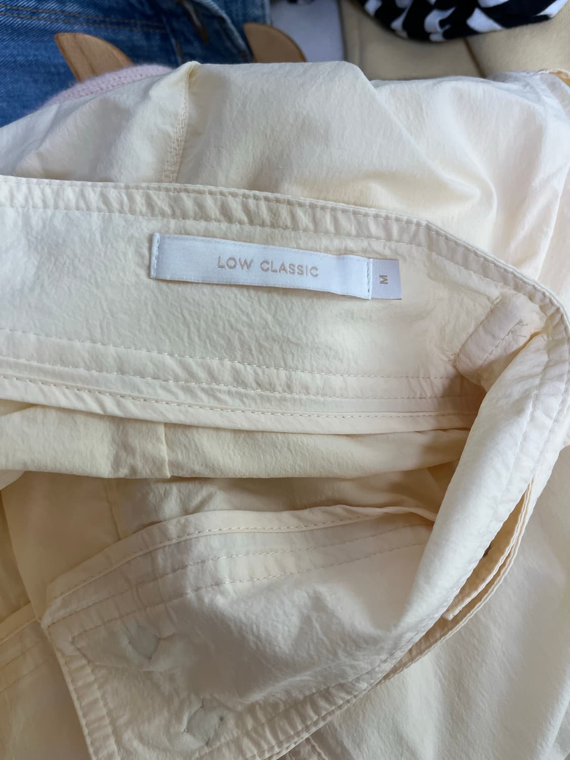 로우클래식 스냅 벨티드 팬츠 크림 상품이미지6