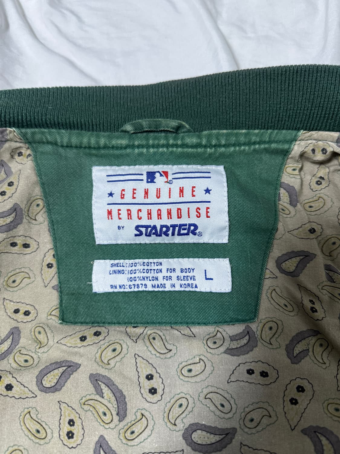 90s 스타터 오클랜드 애슬레틱스 팀 바시티 자켓 상품이미지7