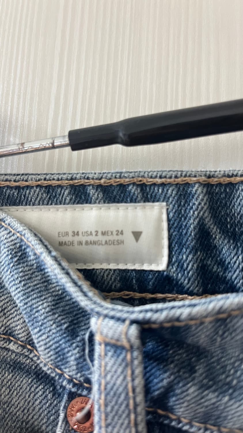 Zara 자라 JEANS TRF WIDE LEG 로우라이즈 34사이즈(블 상품이미지4